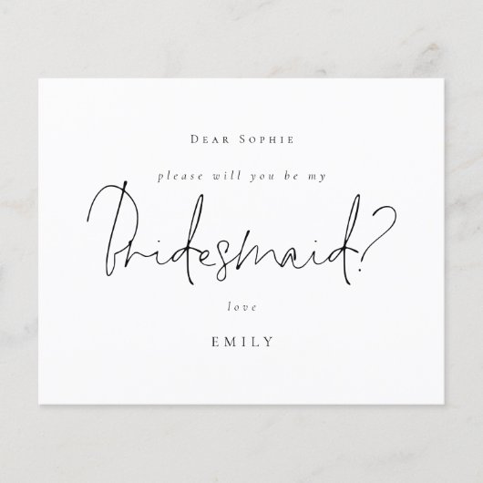 Papier Requête de la servante d'accueil de script noir mi (Devant)