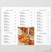Papier Restaurant Takeout Moderne Logo Photo Tri-fold Men (Dos)