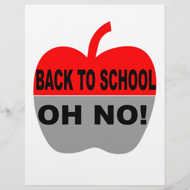 Papier Retour À L'École Oh Non (Devant)