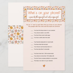 Papier Retro Boho Floral Whats on Your Phone Game