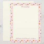 Papier Rétro Cupcakes Boulangerie Dessert Personnaliser (Devant / Derrière)