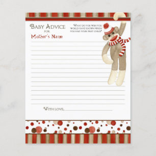 Papier Retro Cute Sock Monkey, Boy Baby shower Conseils