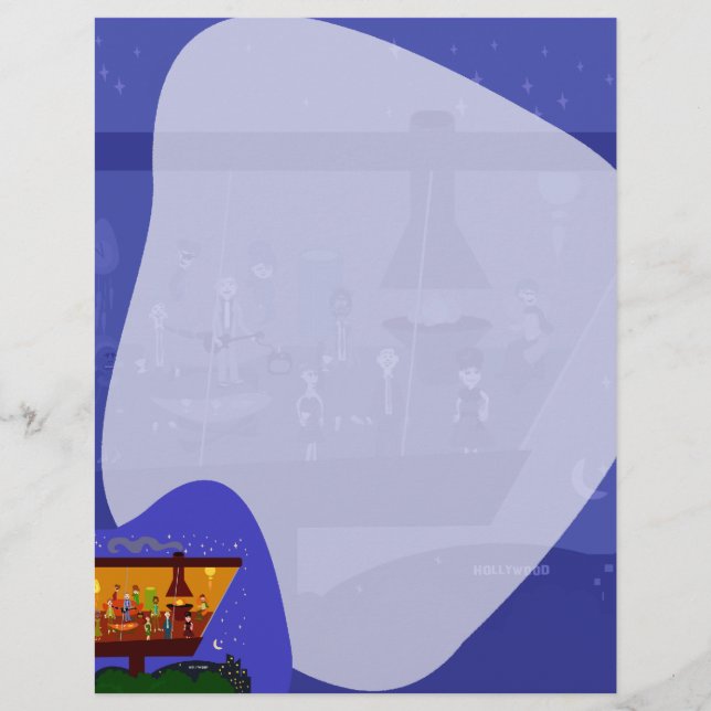 Papier Retro House Fun Jet Set Art Design (Devant)