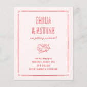 Papier Retro Love Struck Hand Drawn Cupid Budget Wedding (Devant)