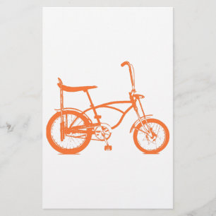 Papier Rétro Orange Krate Banana Seat Bike
