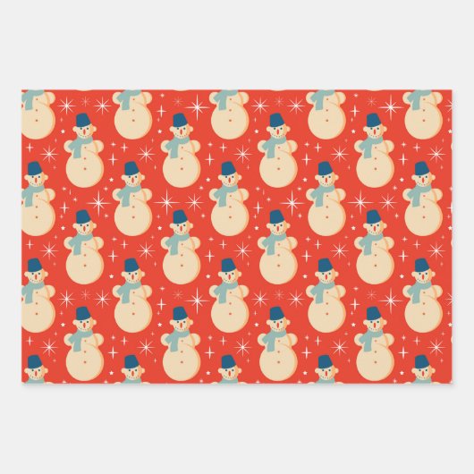 Papier Retro Snowman (Devant 2)