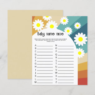 Papier Retro Super - Baby name race jeu