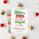 Papier Retro Super sapin de Noël voiture C'est la saison<br><div class="desc">Retro Arbre de Noël Super voiture Tis Season Carte de vacances</div>