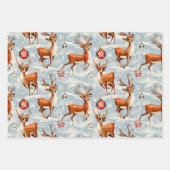 Papier Retro Vintage Noël Reindeer (Devant 3)
