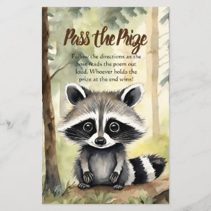 Papier Réussissez le prix Jeu Baby Raccoon Baby shower