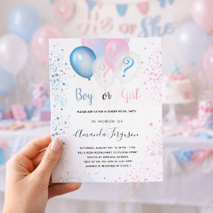 Papier Révélation du sexe du bébé lors d'une baby shower