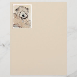 Papier Revêtu doux Roue Peinture Terrier Art original