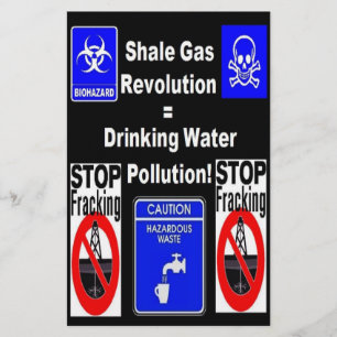 Papier Révolution du gaz de schiste = Pollution de l'eau