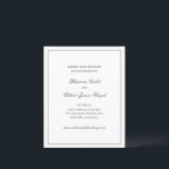 Papier Rhianna Mariage traditionnel Enregistrer la date<br><div class="desc">Mariage de style traditionnel enregistrer la date avec un design simple et minimal avec vos noms dans un script élégant et vos détails de l'événement dans une police serif classique.</div>