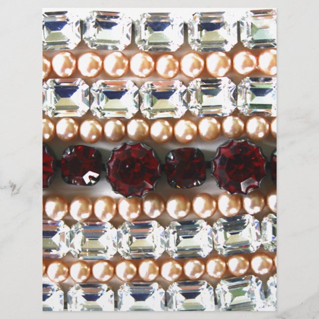 Papier Rhinestones et perles - Bijoux vintages (Devant)