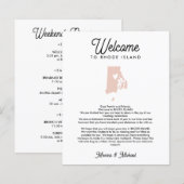 Papier RHODE ISLAND Bienvenue Lettre & Itinéraire N'IMPOR (Devant / Derrière)