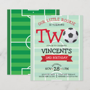 Papier Ribbon de soccer mignon Budget 2e Invitation d'ann