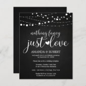 Papier Rien Chalk fantaisie Budget Mariage Invitations (Devant / Derrière)