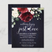 Papier Rien De Fancy Just Love Budget Wedding Invitations (Devant / Derrière)