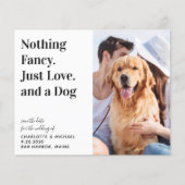 Papier Rien De Fancy Just Love Chien Enregistrer La Date  (Devant)