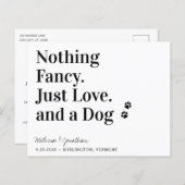 Papier Rien De Fancy Just Love Chien Enregistrer La Date  (Devant / Derrière)
