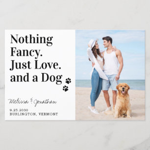 Papier Rien De Fancy Just Love Chien Mariage Enregistrer