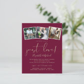 Papier Rien De Fancy Just Love Elopement Faire-part (Debout devant)