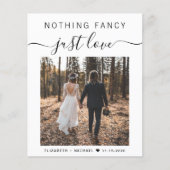 Papier Rien De Fancy Just Love Photo Mariage Réception (Devant)