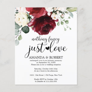 Papier Rien de fantaisie Budget Mariage Invitations