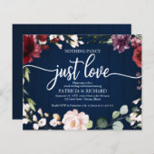 Papier Rien de fantaisie Budget Rustique Mariage Invitati (Devant / Derrière)