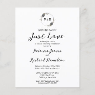 Papier Rien de fantaisie Monogramme Budget Mariage Invita