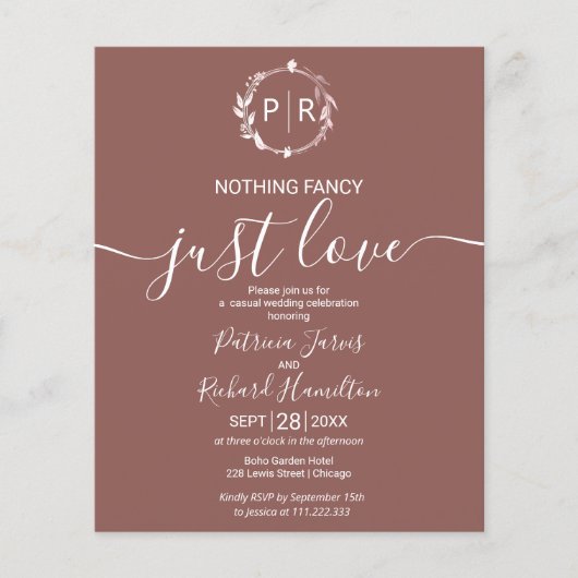 Papier Rien de Fantastique, Juste de l'Amour Invitation d (Devant)