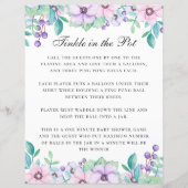 Papier Rincer dans la marmite. Jeu de baby shower fleuri (Devant)