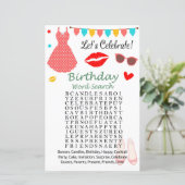 Papier Robe à points Polka Anniversaire Mot de recherche  (Debout devant)