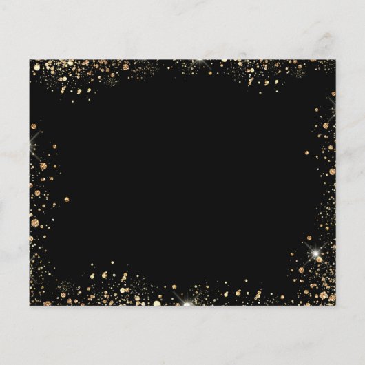 Papier Robe d'or noir budget anniversaire enregistrer la  (Dos)