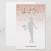 Papier Robe Guess Bridal Shower Game Ombré Paillettes Ros (Devant / Derrière)