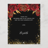 Papier Robe rouge rouge noir robe florale anniversaire me (Dos)