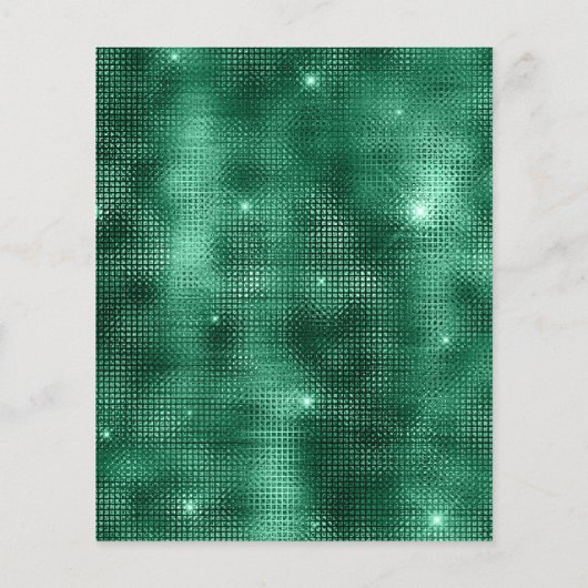 Papier Robe vert émeraude or tiara Sweet 16 invitation (Dos)