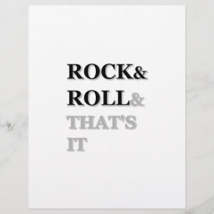 Papier Rock and Roll Et c'est tout