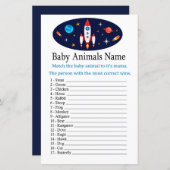 Papier Rocket Baby Animaux Nom Jeu (Devant / Derrière)