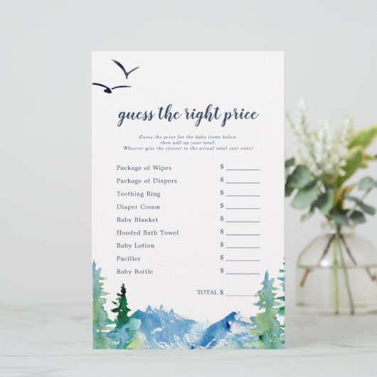 Papier Rocky Mountain Devine le bon jeu de prix (Debout devant)