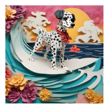 Papier Rococo Dalmatische Surfpastel Kleuren