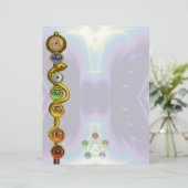 PAPIER RODE D'ASCLEPIUS AVEC 7 CHAKRAS, ÉNERGIE SPIRITUEL (Debout devant)