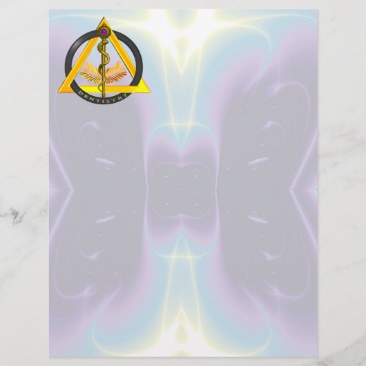 PAPIER RODE DU SYMBOLE DE DENTISSE DENTISTE ASCLEPIUS (Devant)