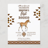 Papier Rodeo sud-ouest cheval cowboy budget invitation (Devant)