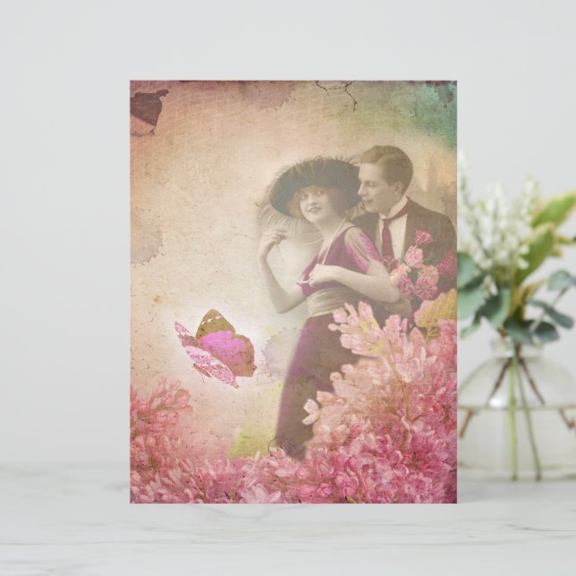 Papier Romance florale vintage (Debout devant)