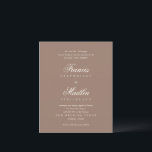 Papier Romantic Brown Elegant Wedding Invitation<br><div class="desc">This design is part of a romantic and elegant wedding invitation suite.</div>