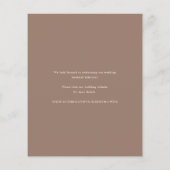 Papier Romantic Brown Elegant Wedding Invitation (Dos)