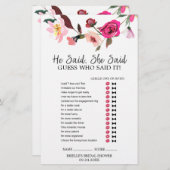 Papier Romantic Fairytale Wreath "He Said She Said" Jeu (Devant / Derrière)