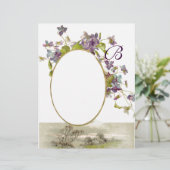 Papier ROMANTİCA MONOGRAM /VIOLET violet vert, crème (Debout devant)